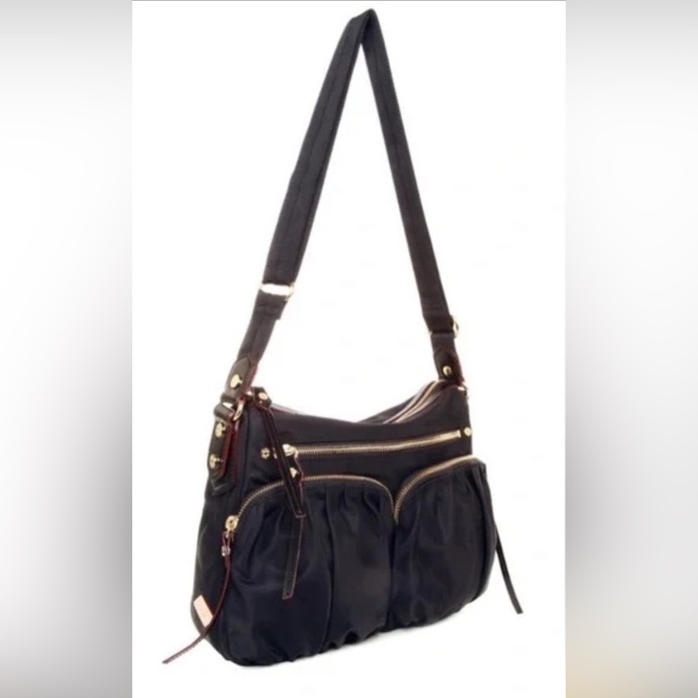 MZ Wallace Paige black nylon Crossbody Bag